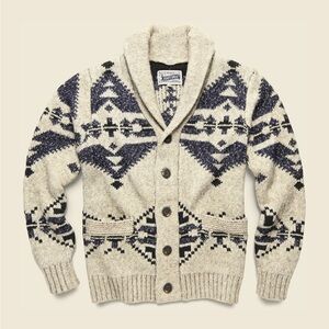 Schott Yak Limestone Western Cardigan Sweater